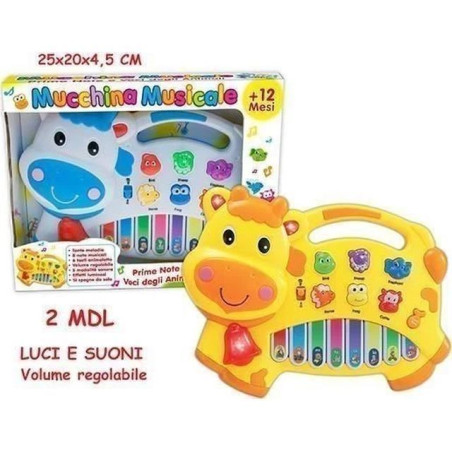 PIANOLA MUCCHINA MUSICALE 2 ASS EAN 8017967645382 INGROSSO PIANOLE E TASTIERE