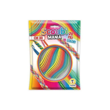 SCOUBIDOU MANIA 20PZ 10COL 80 CM EAN 8017967812333 INGROSSO GIOCHI DA EDICOLA