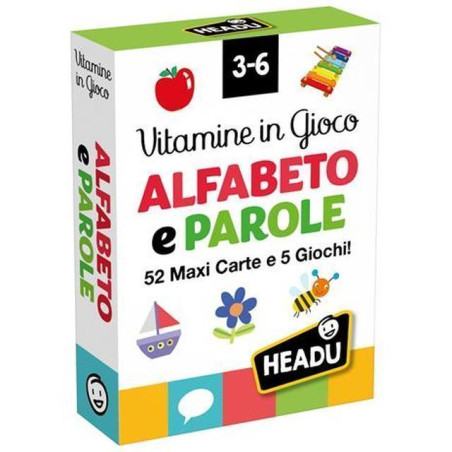 CARTE VITAMINE IN GIOCO ALFABETO E PAROL EAN 8056214164085 INGROSSO GIOCHI DI CARTE