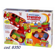 TRENINO ARCOBALENO LEGNO EAN 8004817083500 INGROSSO GIOCHI IN LEGNO