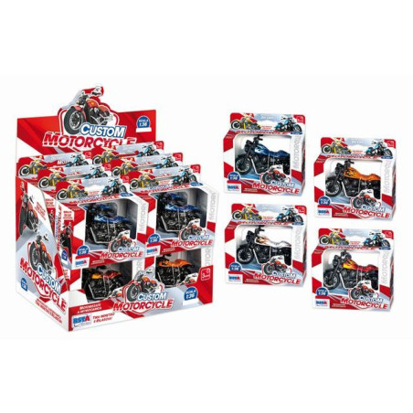 MOTOCICLETTE DIE CAST R/C SC. 1:36 4 ASS EAN 8004817120069 INGROSSO AUTO CON RADIOCOMANDO