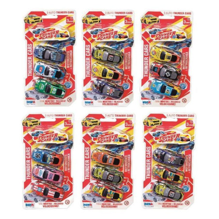 AUTO DIE CAST RETROCARICA 3 PZ EAN 8004817117632 INGROSSO MODELLINI AUTO A FRIZIONE