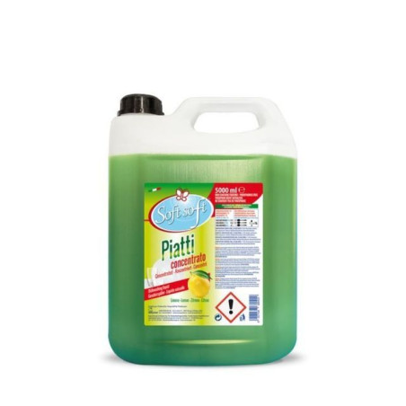 SOFT 5 LT PIATTI CONCENT. LIMONE EAN 8057438680429 INGROSSO DETERSIVI