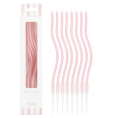 CANDELINE CURLY C/SOST.CM 12.5 ROSA 8PZ EAN 8010052531522 INGROSSO CANDELE PER LA CASA