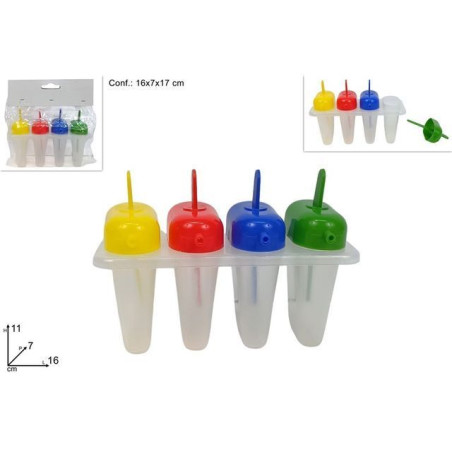 FORMINE PER GHIACCIOLI 4 POSTI EAN 8034048701454 INGROSSO FORMINE PER FRIGO