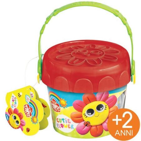 SECCHIELLO MEDIO CUTIE FLOWER EAN 8000144010899 INGROSSO SABBIA PER MODELLARE DIDO