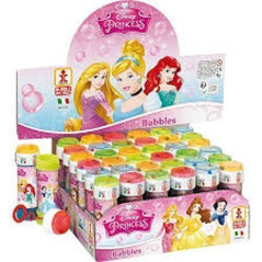 BOLLE SAPONE PRINCESS - 4ASS. C.36 D.4CM H.11,5CM 60ML SENZA KATHON EAN 8007315044806 INGROSSO BOLLE SAPONE E ACCESSORI