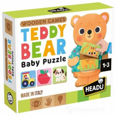 TEDDY BEAR BABY PUZZLE IN LEGNO EAN 8056214162524 INGROSSO GIOCHI CREATIVI