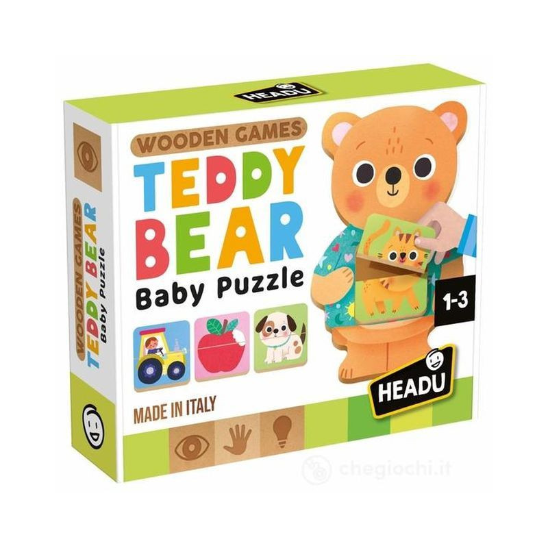 TEDDY BEAR BABY PUZZLE IN LEGNO EAN 8056214162524 INGROSSO GIOCHI CREATIVI