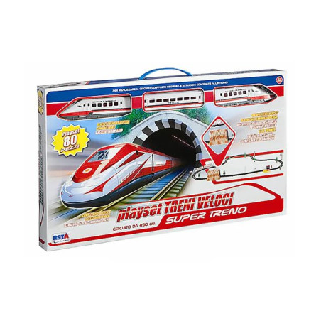 TRENO A BATTERIA C/BINARI 80 PZ EAN 8004817082312 INGROSSO MODELLINI TRENINI