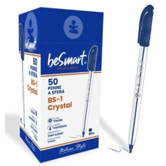 PENNE BS1-CRYSTAL BLU 50PZ EAN 8051818060276 INGROSSO PENNE PER LA SCUOLA