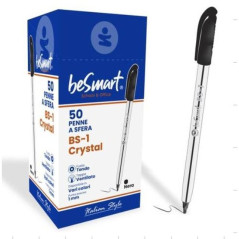 PENNE BS1-CRYSTAL NERA 50PZ EAN 8051818060245 INGROSSO PENNE PER LA SCUOLA
