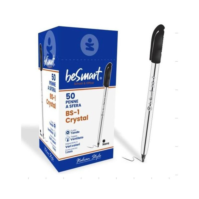 PENNE BS1-CRYSTAL NERA 50PZ EAN 8051818060245 INGROSSO PENNE PER LA SCUOLA PENNE BS1-CRYSTAL NERA 50PZ EAN 8051818060245 INGROSSO PENNE PER LA SCUOLA