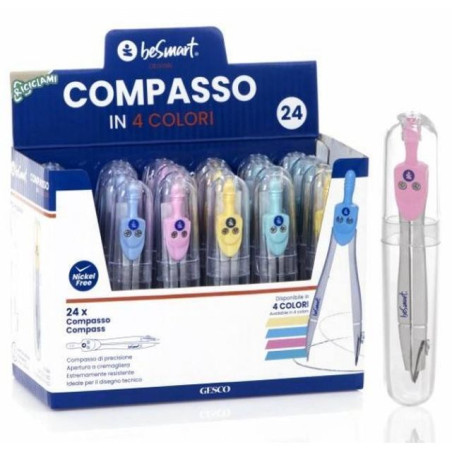 COMPASSO COLOR 4 COL. ASS. (24) EAN 8023650990400 INGROSSO COMPASSI
