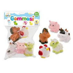 GOMMOSI FATTORIA 5PZ EAN 8017967712015 INGROSSO BUSTE VINILE PRIMA INFANZIA