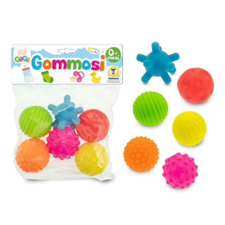 PALLINE COLORATE 6 PEZZI EAN 8017967807520 INGROSSO BUSTE VINILE PRIMA INFANZIA