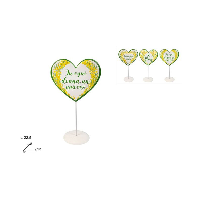 DECORAZIONE CUORE 22,5CM F. DELLA DONNA EAN 8053482434353 INGROSSO ACCESSORI PARTY