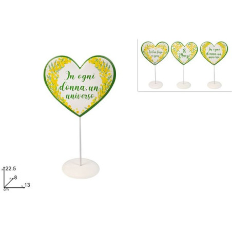 DECORAZIONE CUORE 22,5CM F. DELLA DONNA EAN 8053482434353 INGROSSO ACCESSORI PARTY