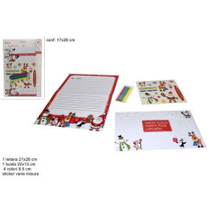 LETTERINA BABBO NATALE C/4 COL. E STICKE EAN 8033113472497 INGROSSO BIGLIETTI NATALIZI