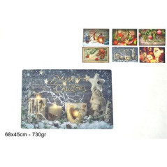 TAPPETO NATALIZIO 45X68 730GR 6ASS. EAN 8033113786815 INGROSSO TAPPETI NATALIZI