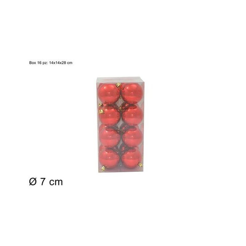 BOX 16 PALLE 7 CM LUCIDE ROSSO EAN 8033113217180 INGROSSO PALLINE DI NATALE E PUNTALI BOX 16 PALLE 7 CM LUCIDE ROSSO EAN 8033113217180 INGROSSO PALLINE DI NATALE E PUNTALI
