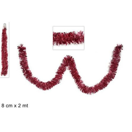 FILO ADDOBBO ROSA 8CM X 2MT 4PLY HC18-8 EAN 8033113781162 INGROSSO GHIRLANDE NATALIZIE