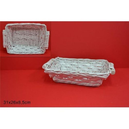 CESTA RETTANGOLARE 31*26CM BIANCO CSH10- EAN 8033113332425 INGROSSO CESTI PER LA CASA