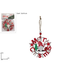 APPENDINO LEGNO MERRY CHRISTMAS EAN 8053482438931 INGROSSO APPENDINI NATALIZI