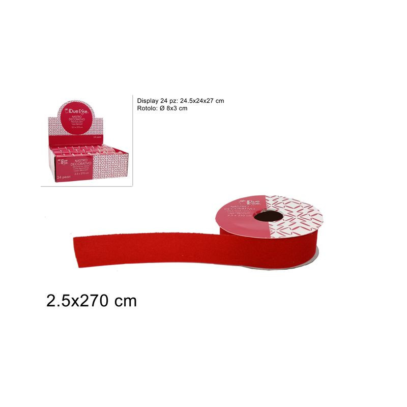 NASTRO VELLUTO ROSSO 2,5X270CM. EAN 8033113557774 INGROSSO NASTRI NATALIZI PER ADDOBBO NASTRO VELLUTO ROSSO 2,5X270CM. EAN 8033113557774 INGROSSO NASTRI NATALIZI PER ADDOBBO
