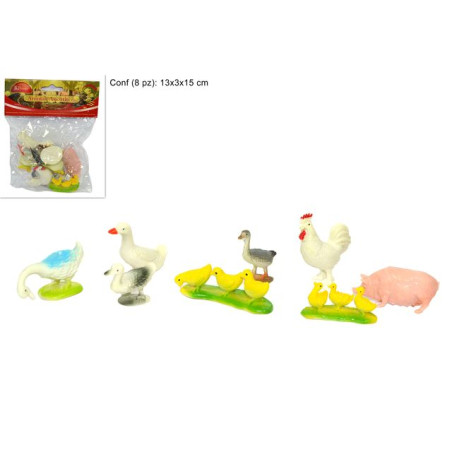 ANIMALI CORTILE ASS. 8PZ EAN 8033113050534 INGROSSO PERSONAGGI PER IL PRESEPE