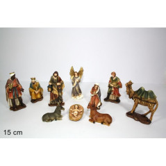 NATIVITA' CM.15 PZ.10 COL CHIARI EAN 8033113268021 INGROSSO PERSONAGGI PER IL PRESEPE