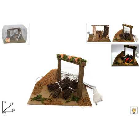 FOCOLARE PER PRESEPE 2ASS. EAN 8027501517266 INGROSSO ARTICOLI CON MOVIMENTO
