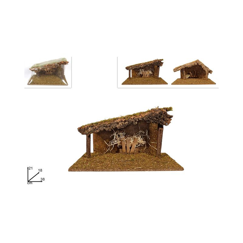 CAPANNA MUSCHIO 2 MOD. ASS 38X18X21CM AR EAN 8033113574467 INGROSSO CAPANNE NATALIZIE
