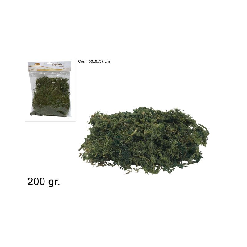 BUSTA MUSCHIO 200GR VERDE EAN 8033113225482 INGROSSO ACCESSORI PER IL PRESEPE BUSTA MUSCHIO 200GR VERDE EAN 8033113225482 INGROSSO ACCESSORI PER IL PRESEPE