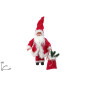 BABBO NATALE 62CM C/VESTITO IN PELLICCIA EAN 8053482446431 INGROSSO PUPAZZI E GNOMI NATALIZI