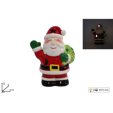 BABBO NATALE 12CM CON LUCE EAN 8053482269245 INGROSSO OGGETTISTICA NATALIZIA