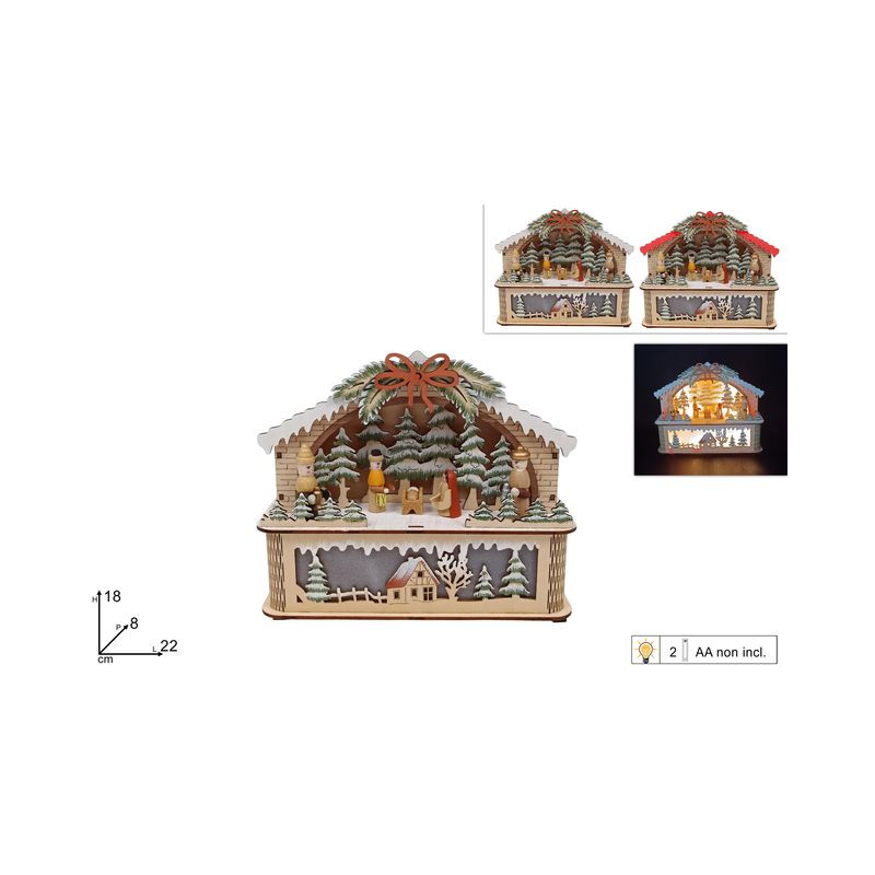 SCENARIO LEGNO PAESAGGIO C/NATIVIT?Ç LUCI EAN 8053482347417 INGROSSO OGGETTISTICA NATALIZIA SCENARIO LEGNO PAESAGGIO C/NATIVIT?Ç LUCI EAN 8053482347417 INGROSSO OGGETTISTICA NATALIZIA