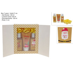 SET DA BAGNO 3PZ CONF. REG. BABBO N. ORO EAN 8053482402147 INGROSSO OGGETTISTICA NATALIZIA