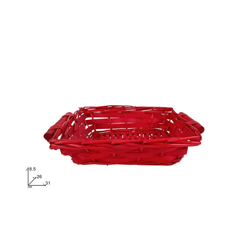 CESTINO RETTANGOLO 31X26CM ROSSO EAN 8033113332517 INGROSSO CESTI NATALIZI CESTINO RETTANGOLO 31X26CM ROSSO EAN 8033113332517 INGROSSO CESTI NATALIZI