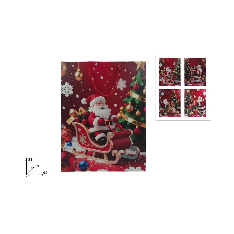 BUSTA REGALO 61X44X17CM BABBO NAT. 4ASS EAN 8053482508535 INGROSSO SACCHETTI E SHOPPER NATALIZI BUSTA REGALO 61X44X17CM BABBO NAT. 4ASS EAN 8053482508535 INGROSSO SACCHETTI E SHOPPER NATALIZI