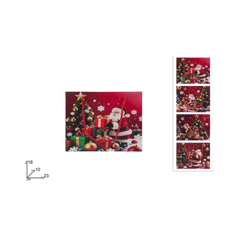 BUSTA REGALO ORIZZ. 23X18X10CM BABBO NAT EAN 8053482508542 INGROSSO SACCHETTI E SHOPPER NATALIZI BUSTA REGALO ORIZZ. 23X18X10CM BABBO NAT EAN 8053482508542 INGROSSO SACCHETTI E SHOPPER NATALIZI