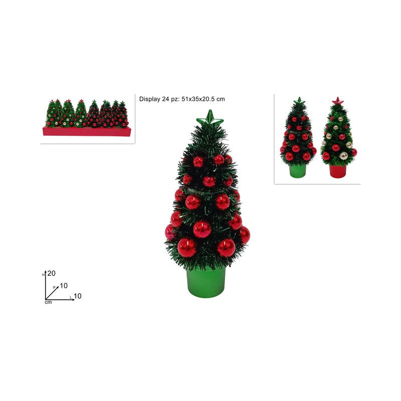 ALBERELLO 20CM FILI ADDOBBO VERDE 2 ASS, EAN 8053482395609 INGROSSO ALBERI DI NATALE