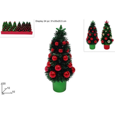 ALBERELLO 20CM FILI ADDOBBO VERDE 2 ASS, EAN 8053482395609 INGROSSO ALBERI DI NATALE