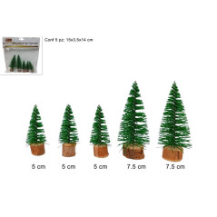 ALBERI PINI 5PZ 5-7 5-8CM EAN 8053482160276 INGROSSO ALBERI DI NATALE
