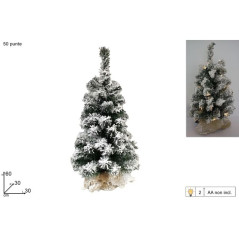 ALBERO 60CM 50PUNTE INNEV C/LUCI VASO JU EAN 8033113512162 INGROSSO ALBERI DI NATALE