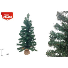 ALBERO 70CM C/SACCO JUTA EAN 8053482147505 INGROSSO ALBERI DI NATALE