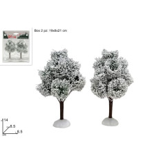 ALBERO INNEVATO 2PZ IN BOX PVC EAN 8053482248660 INGROSSO ALBERI DI NATALE