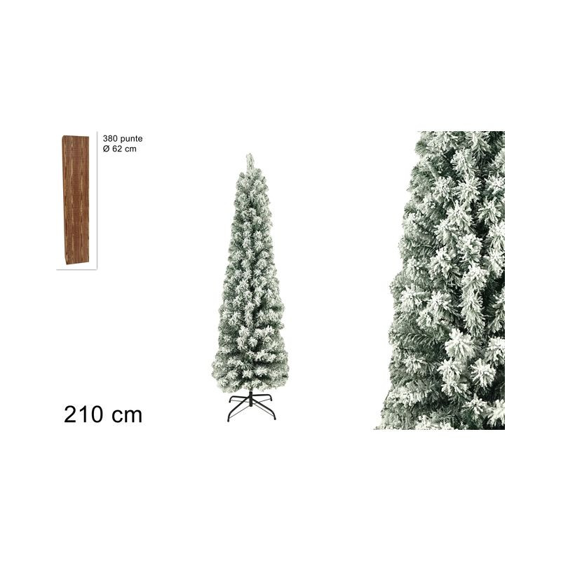 ALBERO NATALE SLIM INNEVATO 210CM 380 PU EAN 8053482102481 INGROSSO ALBERI DI NATALE ALBERO NATALE SLIM INNEVATO 210CM 380 PU EAN 8053482102481 INGROSSO ALBERI DI NATALE