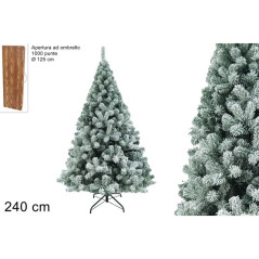 ALBERO NATALE SLIM INNEVATO 240CM 1000 P EAN 8053482057828 INGROSSO ALBERI DI NATALE