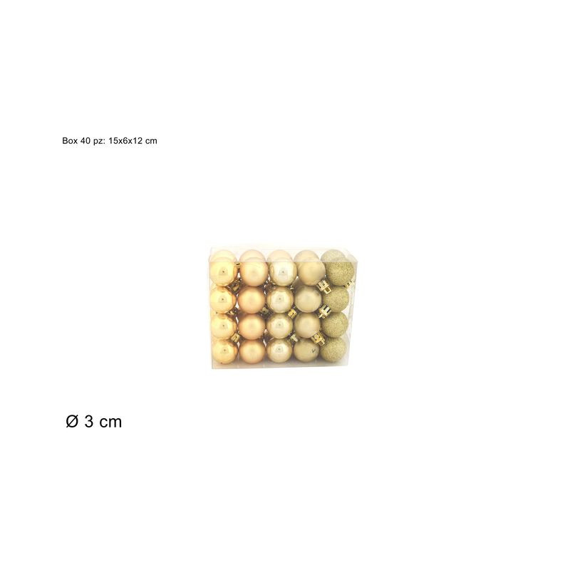 PALLE 3CM 40PZ ORO EAN 8053482133423 INGROSSO PALLINE DI NATALE PALLE 3CM 40PZ ORO EAN 8053482133423 INGROSSO PALLINE DI NATALE